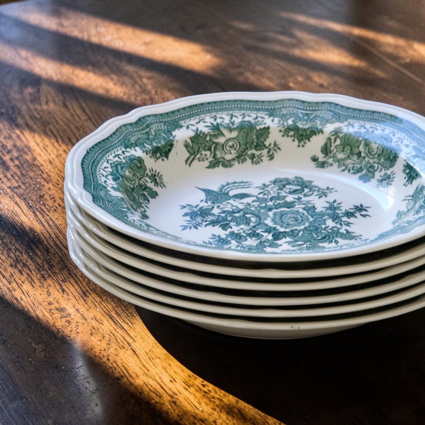 Assiettes creuses Villeroy & Boch collection Fasan - vert
