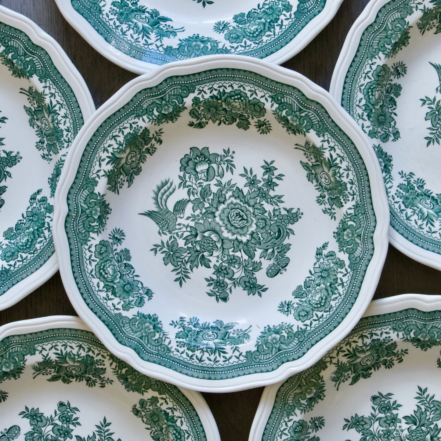 Assiettes creuses Villeroy & Boch collection Fasan - vert