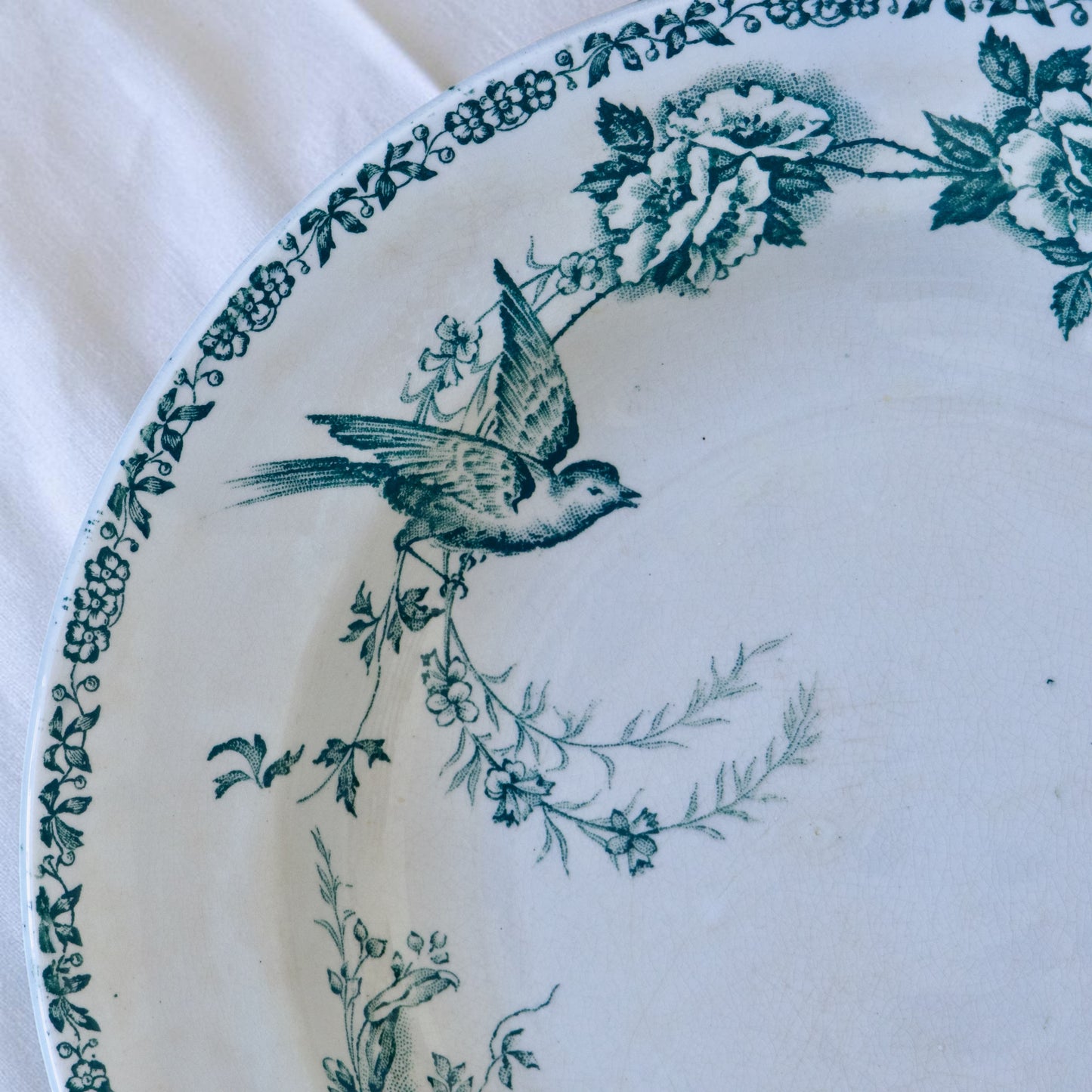 Assiette creuse St Amand "Mésanges" - terre de fer