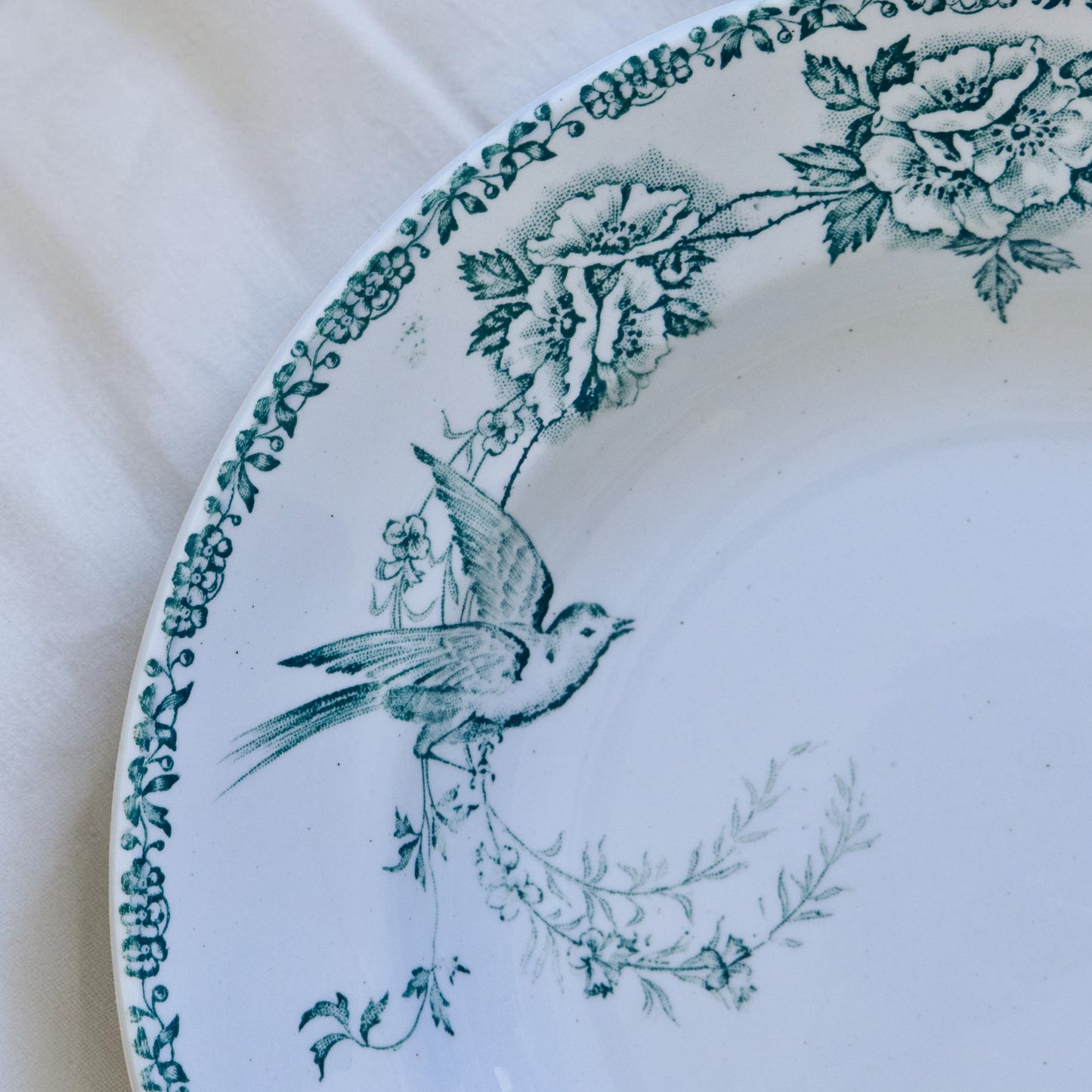 Assiette creuse St Amand "Mésanges" - terre de fer