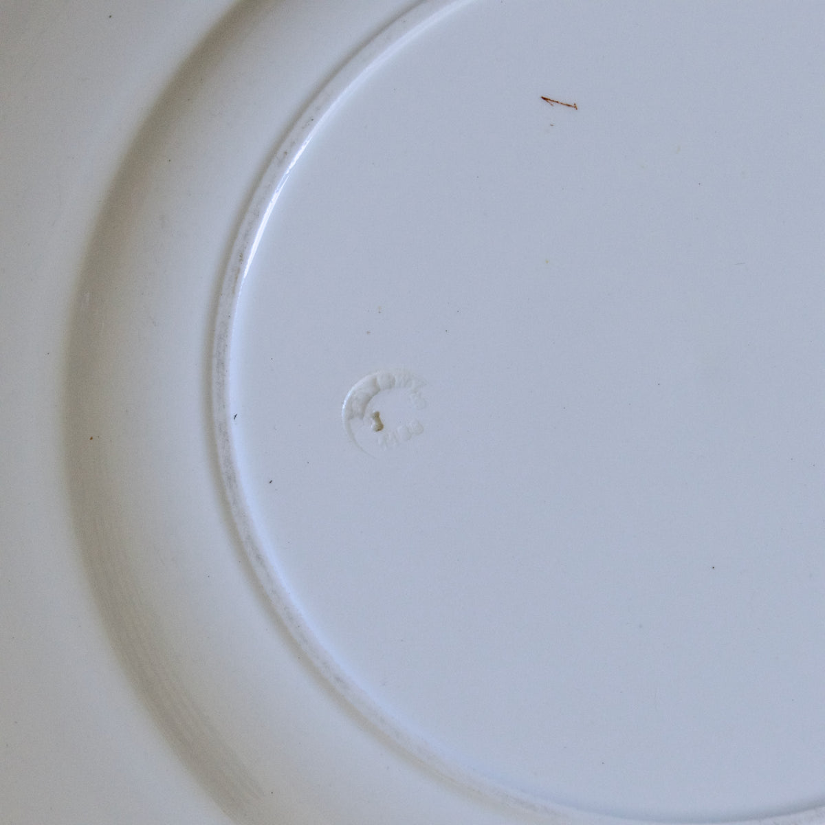 Plat rond signé Longwy le Favori aux oiseaux - terre de fer