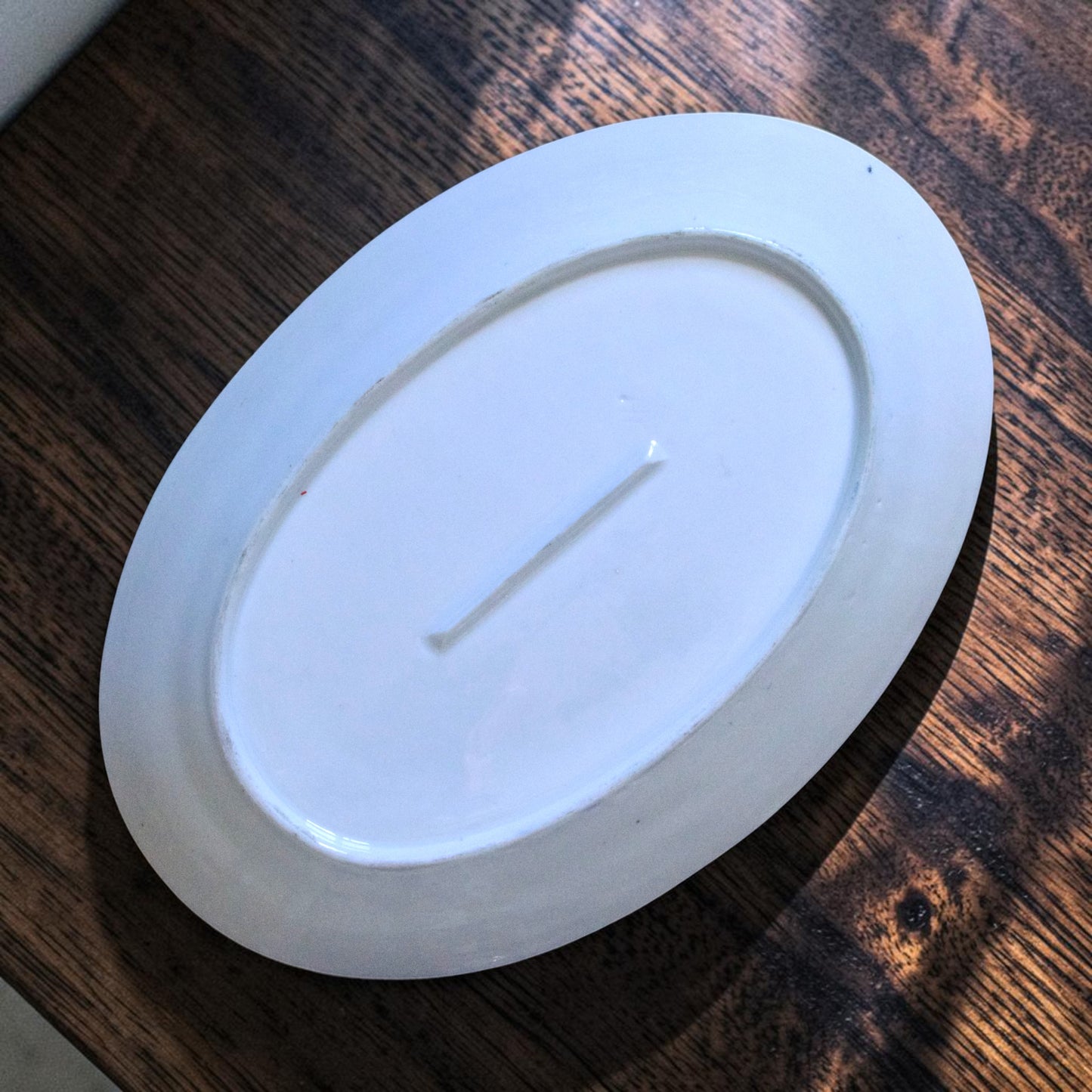 Grand plat ovale de 1909 en porcelaine Oscar Schaller