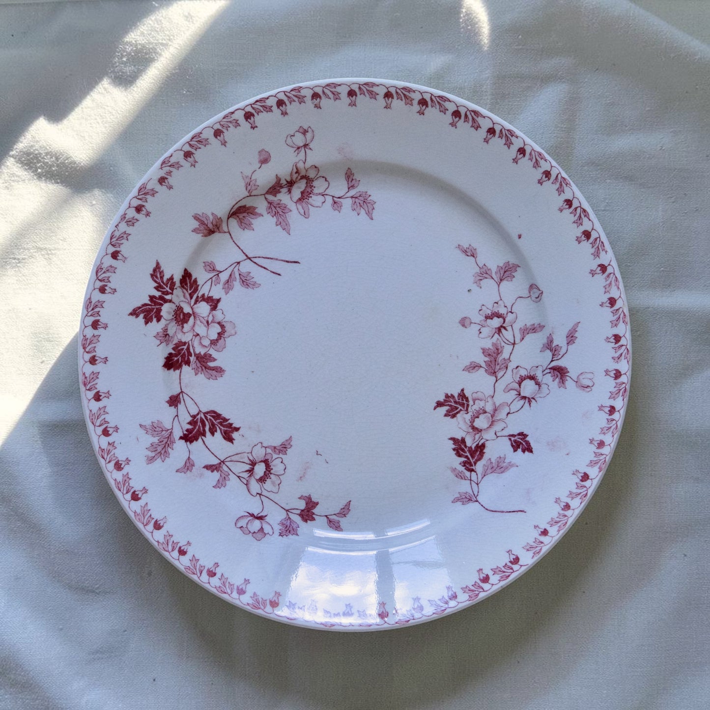 5 assiettes à dessert Maestricht "Toulouse" - terre de fer rose