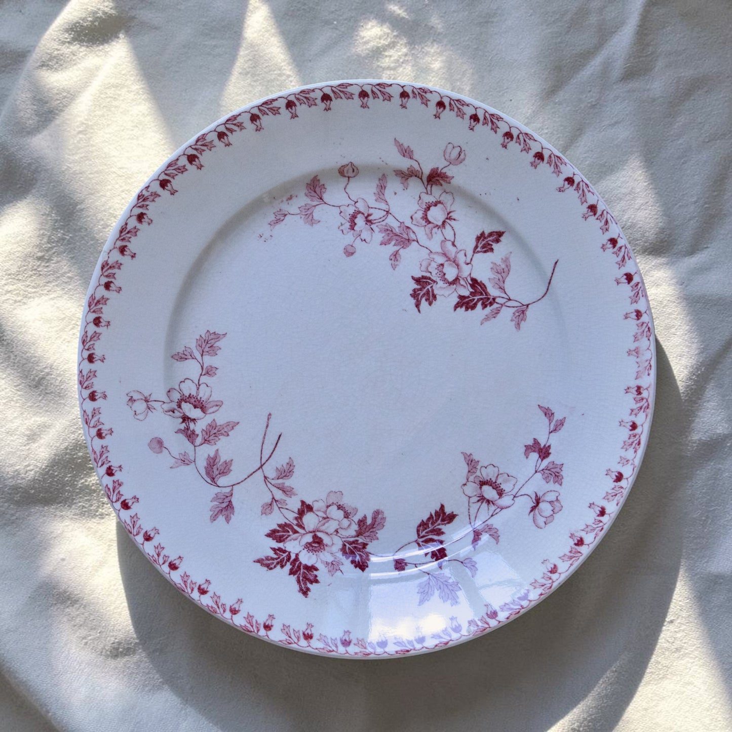 5 assiettes à dessert Maestricht "Toulouse" - terre de fer rose