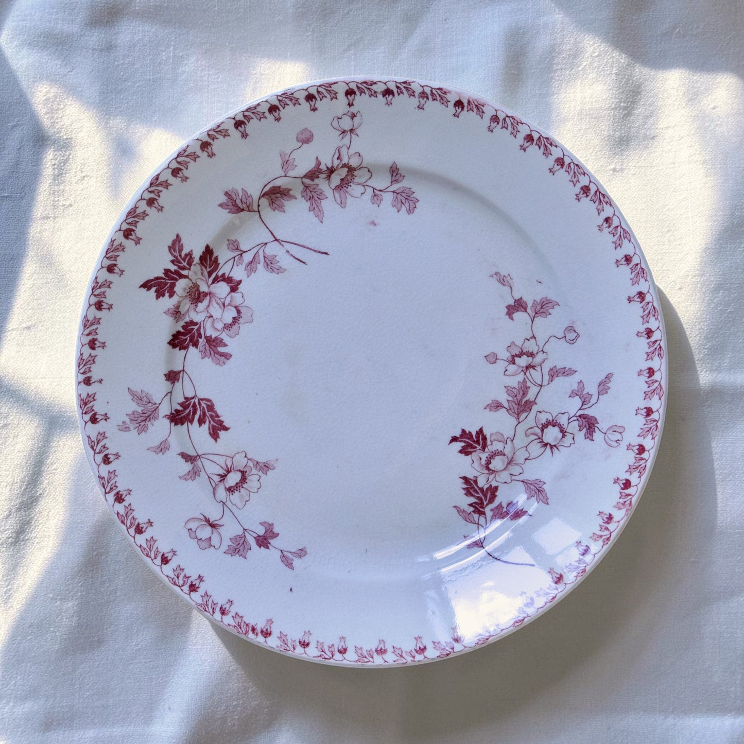 5 assiettes à dessert Maestricht "Toulouse" - terre de fer rose