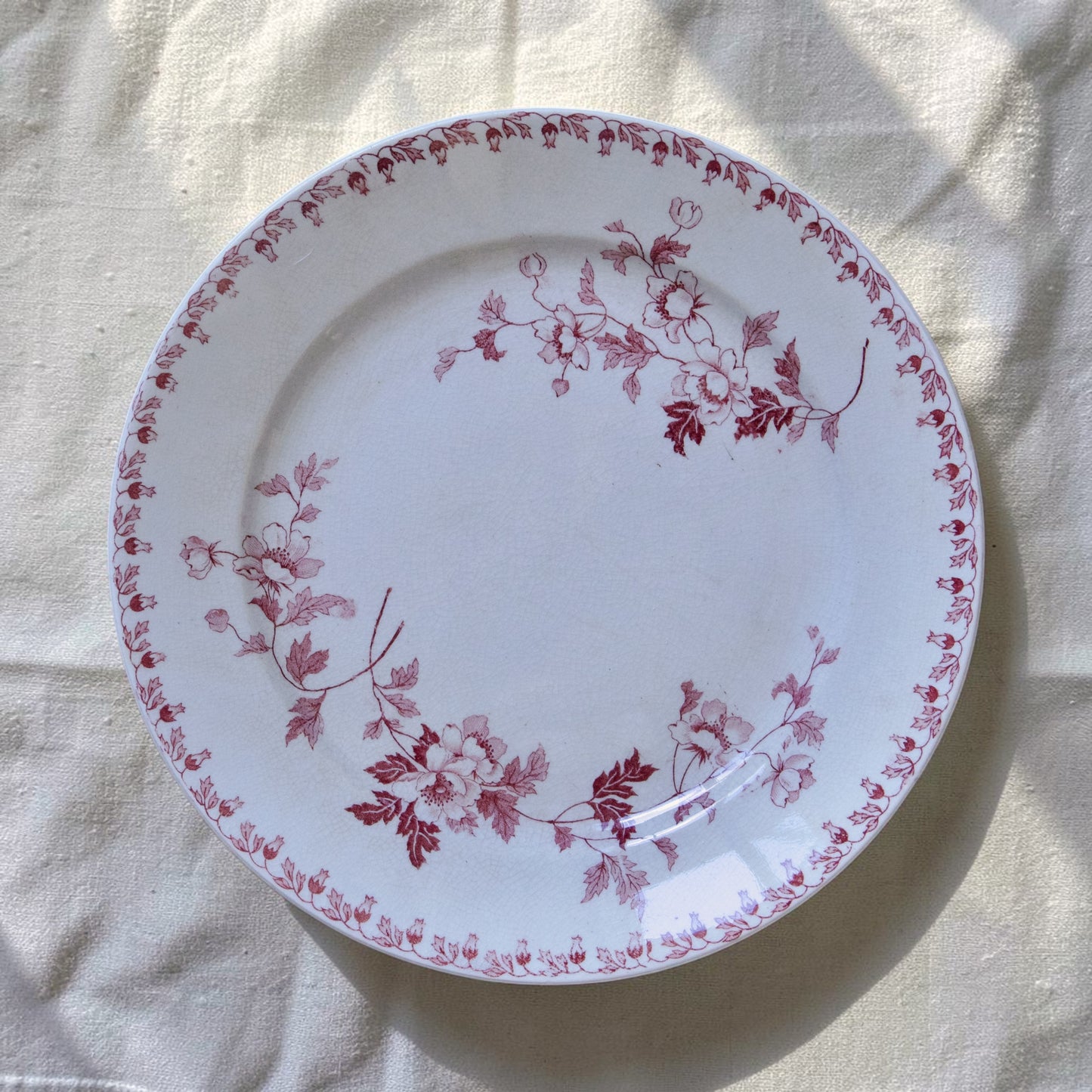 5 assiettes à dessert Maestricht "Toulouse" - terre de fer rose