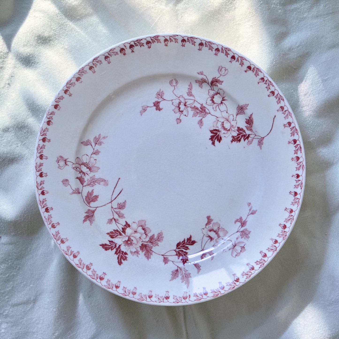 5 assiettes à dessert Maestricht "Toulouse" - terre de fer rose