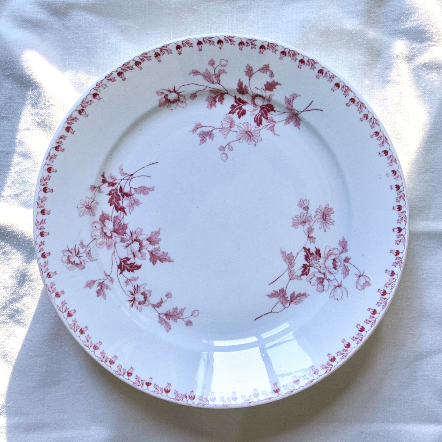 4 assiettes plates signées Maestricht collection "Toulouse" - terre de fer
