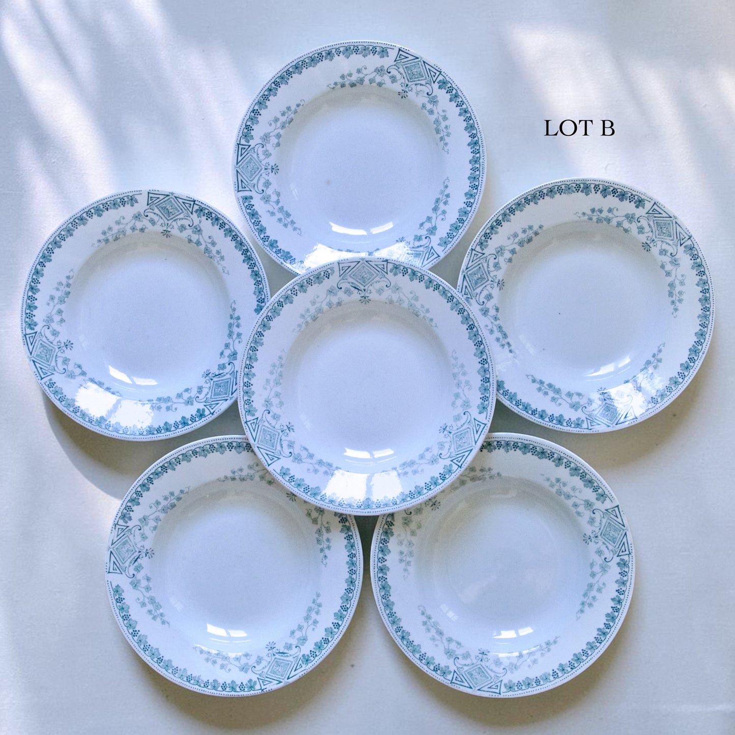 12 assiettes creuses KG Luneville "Caumartin" - terre de fer
